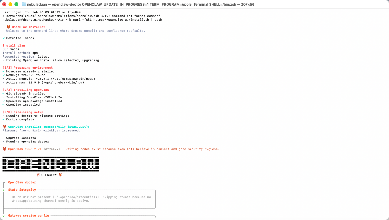 OpenClaw 安装过程